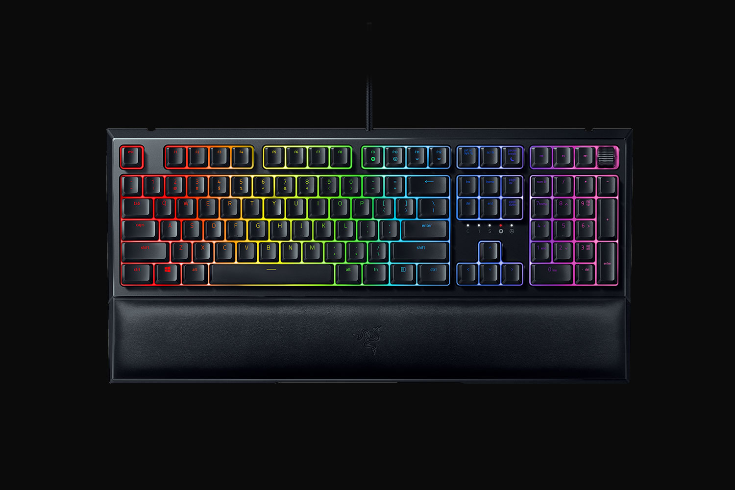Игровая клавиатура с гибридными механико-мембранными переключателями Razer и rgb подсветкой