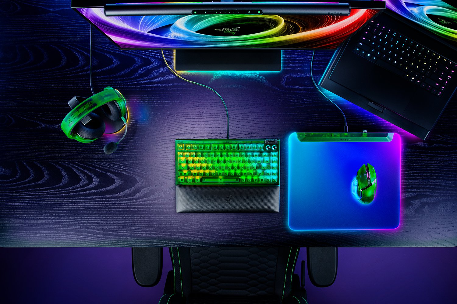 【未使用】Razer Firefly V2 Pro Phantom Green Razer Firefly V2 Pro — Купить жесткий игровой коврик с RGB