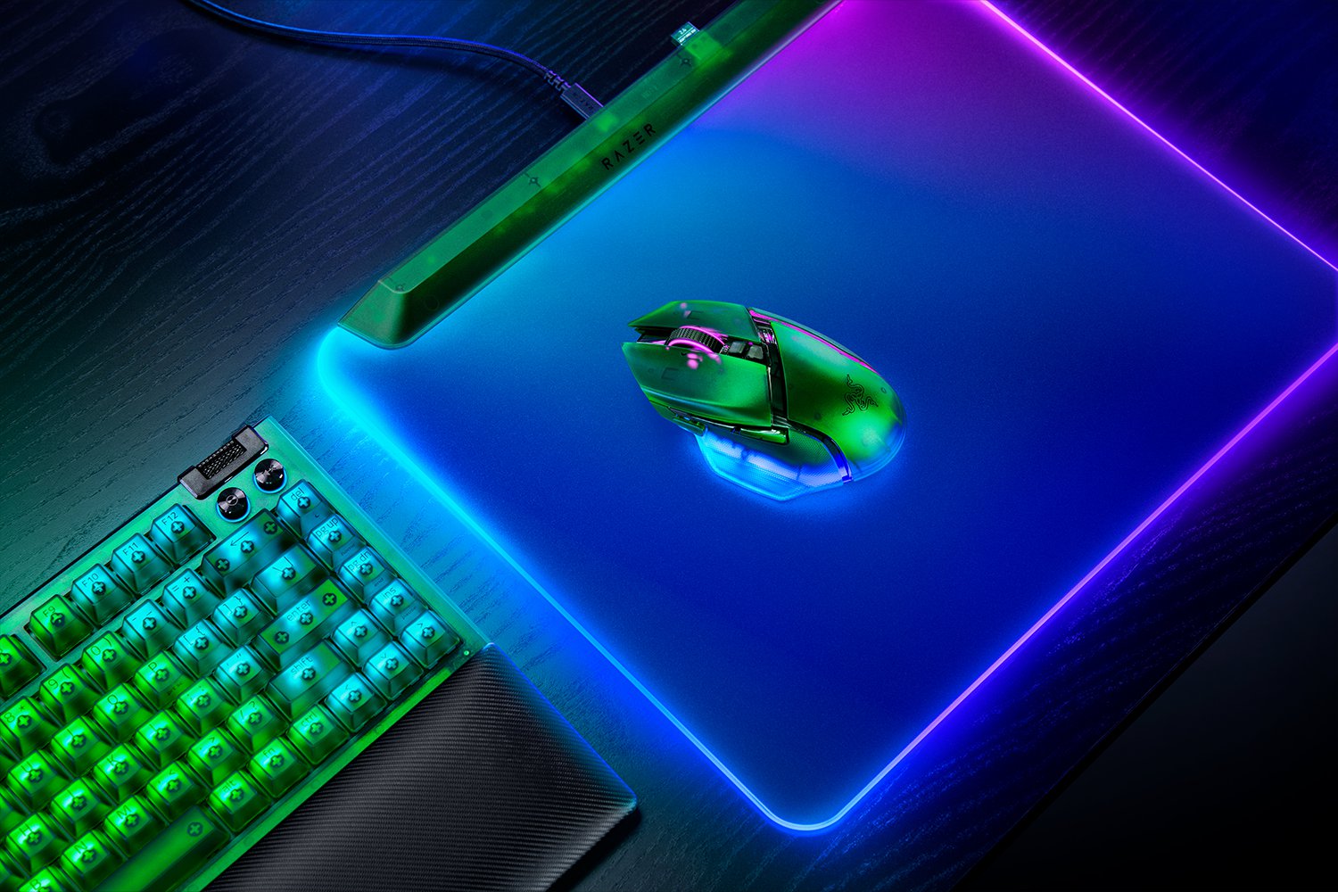 Купить Razer Basilisk V3 Pro 35K зеленый Phantom Edition [RZ01